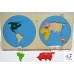 Puzzle harta continente (Montessori)